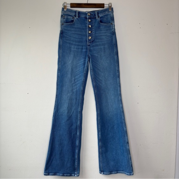 Boyish The Ricky High Rise Exposed Button Front Flare Leg Jeans Size 27 - Picture 14 of 14
